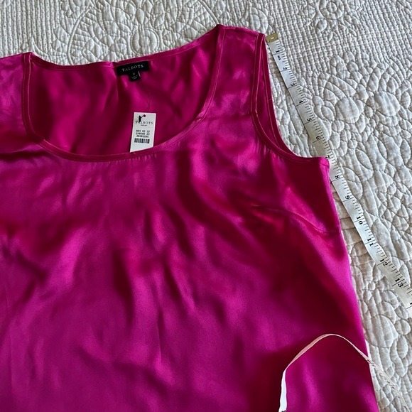 NWT Talbots fuchsia silk shell tank - Picture 7 of 7